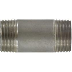 51143 Seamless Pipe Nipple, 1-1/2 in MPT x 1-1/2 in MPT, 3 in L, Stainless Steel, SCH 80 Schedule