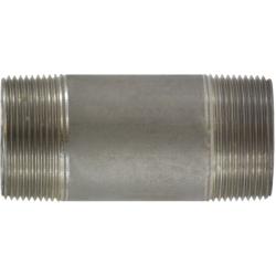 51144 Seamless Pipe Nipple, 1-1/2 in MPT x 1-1/2 in MPT, 3-1/2 in L, Stainless Steel, SCH 80 Schedule