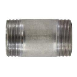 51160 Seamless Pipe Nipple, 2 in MPT x 2 in MPT, Close L, Stainless Steel, SCH 80 Schedule