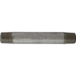 52007 Seamless Pipe Nipple, 1/8 in MPT x 1/8 in MPT, 4 in L, Stainless Steel, SCH 80 Schedule