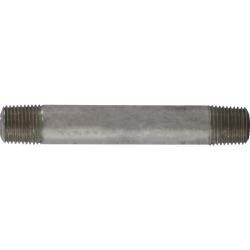 52009 Seamless Pipe Nipple, 1/8 in MPT x 1/8 in MPT, 5 in L, Stainless Steel, SCH 80 Schedule