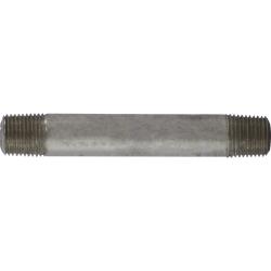 52011 Seamless Pipe Nipple, 1/8 in MPT x 1/8 in MPT, 6 in L, Stainless Steel, SCH 80 Schedule