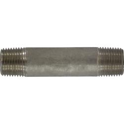 52069 Seamless Pipe Nipple, 1/2 in MPT x 1/2 in MPT, 5-1/2 in L, Stainless Steel, SCH 80 Schedule