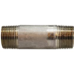 52081 Seamless Pipe Nipple, 3/4 in MPT x 3/4 in MPT, 1-1/2 in L, Stainless Steel, SCH 80 Schedule