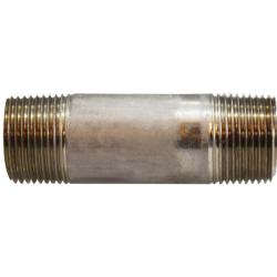 52084 Seamless Pipe Nipple, 3/4 in MPT x 3/4 in MPT, 3 in L, Stainless Steel, SCH 80 Schedule