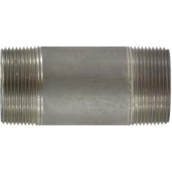 52146 Seamless Pipe Nipple, 1-1/2 in MPT x 1-1/2 in MPT, 4-1/2 in L, Stainless Steel, SCH 80 Schedule