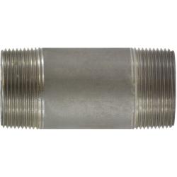 52148 Seamless Pipe Nipple, 1-1/2 in MPT x 1-1/2 in MPT, 5-1/2 in L, Stainless Steel, SCH 80 Schedule