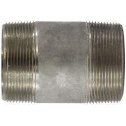 52166 Seamless Pipe Nipple, 2 in MPT x 2 in MPT, 5 in L, Stainless Steel, SCH 80 Schedule