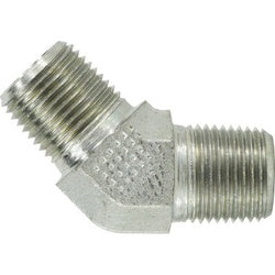 550144 45 deg Elbow, 1/4 in Male Pipe x 1/4 in Male Pipe, Steel