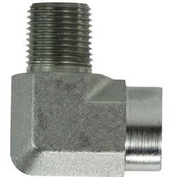 550286 90 deg Street Elbow, 1/2 in Male Pipe x 3/8 in Female Pipe, Steel