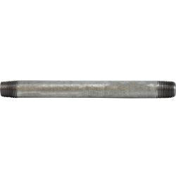 56013 Welded Pipe Nipple, 1/8 in MPT x 1/8 in MPT, 8 in L, Steel, Galvanized, SCH 40 Schedule