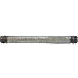 56015 Welded Pipe Nipple, 1/8 in MPT x 1/8 in MPT, 10 in L, Steel, Galvanized, SCH 40 Schedule