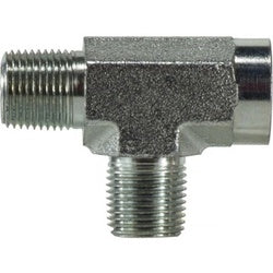 560344 Run Tee, 1/4 in Male Pipe x 1/4 in Female Pipe x 1/4 in Male Pipe, Steel
