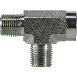 560366 Run Tee, 3/8 in MPT x 3/8 in MPT x 3/8 in FPT, Steel