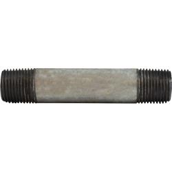 56054 Welded Pipe Nipple, 3/8 in MPT x 3/8 in MPT, 10 in L, Steel, Galvanized, SCH 40 Schedule