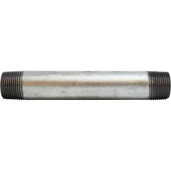56096 Welded Pipe Nipple, 3/4 in MPT x 3/4 in MPT, 12 in L, Steel, Galvanized, SCH 40 Schedule