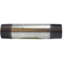 56113 Welded Pipe Nipple, 1 in MPT x 1 in MPT, 10 in L, Steel, Galvanized, SCH 40 Schedule