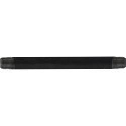 57013 Welded Pipe Nipple, 1/8 in MPT x 1/8 in MPT, 8 in L, Steel, Black, SCH 40 Schedule