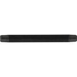 57015 Welded Pipe Nipple, 1/8 in MPT x 1/8 in MPT, 10 in L, Steel, Black, SCH 40 Schedule