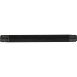 57017 Welded Pipe Nipple, 1/8 in MPT x 1/8 in MPT, 12 in L, Steel, Black, SCH 40 Schedule