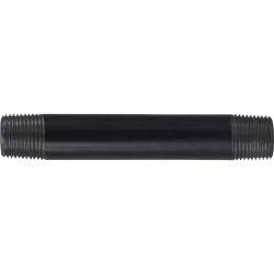 57050 Welded Pipe Nipple, 3/8 in MPT x 3/8 in MPT, 6 in L, Steel, Black, SCH 40 Schedule