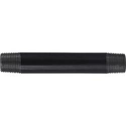 57053 Welded Pipe Nipple, 3/8 in MPT x 3/8 in MPT, 9 in L, Steel, Black, SCH 40 Schedule