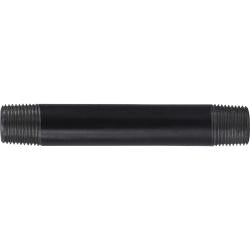 57055 Welded Pipe Nipple, 3/8 in MPT x 3/8 in MPT, 11 in L, Steel, Black, SCH 40 Schedule