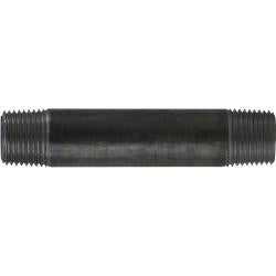 57071 Welded Pipe Nipple, 1/2 in MPT x 1/2 in MPT, 7 in L, Steel, Black, SCH 40 Schedule