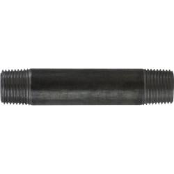 57073 Welded Pipe Nipple, 1/2 in MPT x 1/2 in MPT, 9 in L, Steel, Black, SCH 40 Schedule