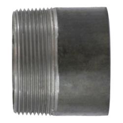 57101T Welded Pipe Nipple, 1 in TOE x 1 in Plain End, 2 in L, Steel, Black, SCH 40 Schedule