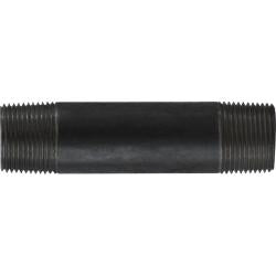 57106 Welded Pipe Nipple, 1 in MPT x 1 in MPT, 4-1/2 in L, Steel, Black, SCH 40 Schedule