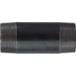 57140 Welded Pipe Nipple, 1-1/2 in MPT x 1-1/2 in MPT, 1-3/4 in L, Steel, Black, SCH 40 Schedule