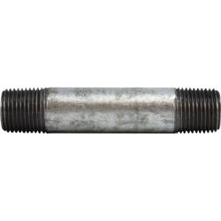 58040 Pipe Nipple, 3/8 in MPT x 3/8 in MPT, Close L, Steel, Galvanized, SCH 80 Schedule
