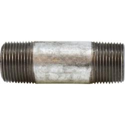 58101 Pipe Nipple, 1 in MPT x 1 in MPT, 2 in L, Steel, Galvanized, SCH 80 Schedule