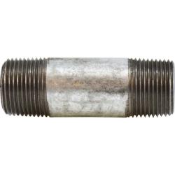 58120 Pipe Nipple, 1-1/4 in MPT x 1-1/4 in MPT, Close L, Steel, Galvanized, SCH 80 Schedule