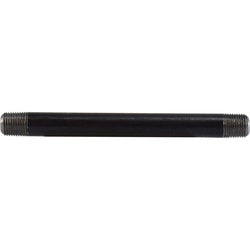 59002SMLS Seamless Pipe Nipple, 1/8 in MPT x 1/8 in MPT, 1-1/2 in L, Steel, Black, SCH 80 Schedule