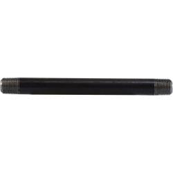 59004SMLS Seamless Pipe Nipple, 1/8 in MPT x 1/8 in MPT, 2-1/2 in L, Steel, Black, 300 lb