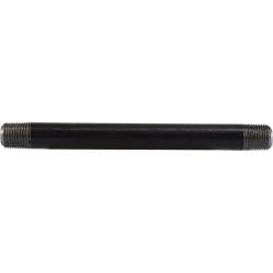 59005SMLS Seamless Pipe Nipple, 1/8 in MPT x 1/8 in MPT, 3 in L, Steel, Black, SCH 80 Schedule