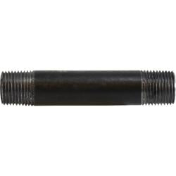 59064SMLS Seamless Pipe Nipple, 1/2 in MPT x 1/2 in MPT, 3 in L, Steel, Black, SCH 80 Schedule