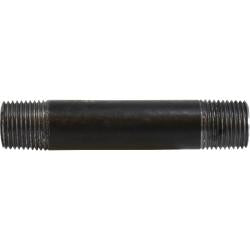 59067SMLS Seamless Pipe Nipple, 1/2 in MPT x 1/2 in MPT, 4-1/2 in L, Steel, Black, SCH 80 Schedule