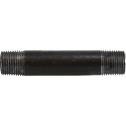 59068SMLS Seamless Pipe Nipple, 1/2 in MPT x 1/2 in MPT, 5 in L, Steel, Black, SCH 80 Schedule