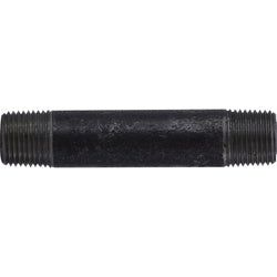 59080SMLSXX Seamless Pipe Nipple, 3/4 in MPT x 3/4 in MPT, Close L, Iron, Black, XXH Schedule
