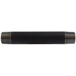 59090SMLS Seamless Pipe Nipple, 3/4 in MPT x 3/4 in MPT, 6 in L, Steel, Black, SCH 80 Schedule