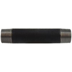 59102SMLS Seamless Pipe Nipple, 1 in MPT x 1 in MPT, 2-1/2 in L, Steel, Black, SCH 80 Schedule