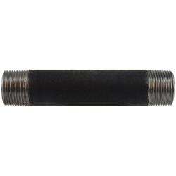 59104SMLS Seamless Pipe Nipple, 1 in MPT x 1 in MPT, 3-1/2 in L, Steel, Black, SCH 80 Schedule