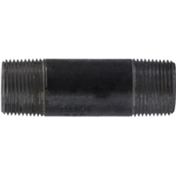 59109SMLSXX Seamless Pipe Nipple, 1 in MPT x 1 in MPT, 6 in L, Iron, Black, XXH Schedule