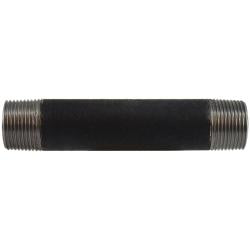 59112SMLS Seamless Pipe Nipple, 1 in MPT x 1 in MPT, 9 in L, Steel, Black, SCH 80 Schedule, 300 lb