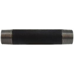 59114SMLS Seamless Pipe Nipple, 1 in MPT x 1 in MPT, 11 in L, Steel, Black, SCH 80 Schedule