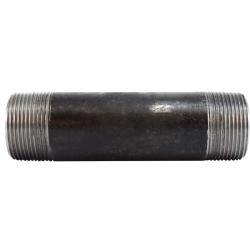 59135SMLS Seamless Pipe Nipple, 1-1/4 in MPT x 1-1/4 in MPT, 12 in L, Steel, Black, 300 lb