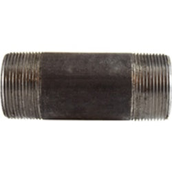 59140SMLS Seamless Pipe Nipple, 1-1/2 in MPT x 1-1/2 in MPT, Close L, Steel, Black, SCH 80 Schedule